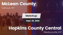 Matchup: McLean County vs. Hopkins County Central  2020