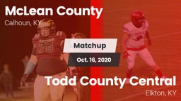 Matchup: McLean County vs. Todd County Central  2020