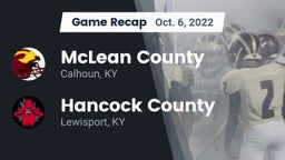 Recap: McLean County  vs. Hancock County  2022