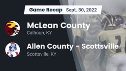 Recap: McLean County  vs. Allen County - Scottsville  2022