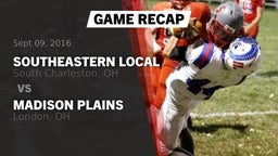 Recap: Southeastern Local  vs. Madison Plains  2016