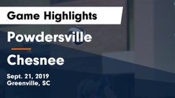 Powdersville  vs Chesnee  Game Highlights - Sept. 21, 2019