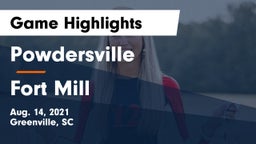 Powdersville  vs Fort Mill  Game Highlights - Aug. 14, 2021