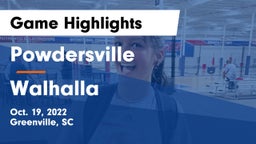 Powdersville  vs Walhalla  Game Highlights - Oct. 19, 2022