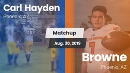 Matchup: Hayden vs. Browne  2019
