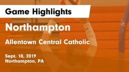 Northampton  vs Allentown Central Catholic  Game Highlights - Sept. 10, 2019