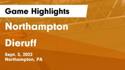 Northampton  vs Dieruff  Game Highlights - Sept. 3, 2022