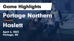 Portage Northern  vs Haslett  Game Highlights - April 6, 2022