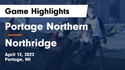 Portage Northern  vs Northridge  Game Highlights - April 12, 2022
