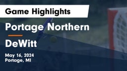 Portage Northern  vs DeWitt  Game Highlights - May 16, 2024