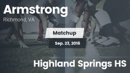 Matchup: Armstrong/Kennedy vs. Highland Springs HS 2016