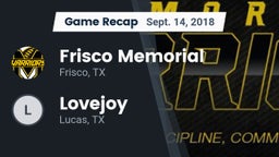 Recap: Frisco Memorial  vs. Lovejoy  2018