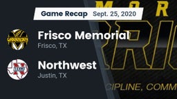 Recap: Frisco Memorial  vs. Northwest  2020