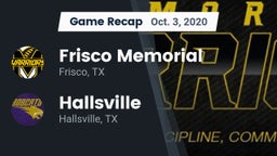 Recap: Frisco Memorial  vs. Hallsville  2020