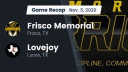 Recap: Frisco Memorial  vs. Lovejoy  2020