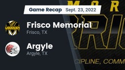 Recap: Frisco Memorial  vs. Argyle  2022