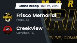 Recap: Frisco Memorial  vs. Creekview  2023