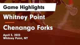 Whitney Point  vs Chenango Forks  Game Highlights - April 5, 2023