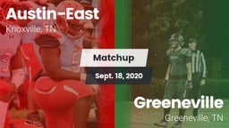 Matchup: Austin-East vs. Greeneville  2020