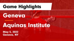 Geneva  vs Aquinas Institute  Game Highlights - May 5, 2022