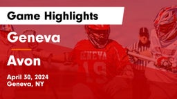 Geneva  vs Avon  Game Highlights - April 30, 2024