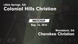 Matchup: Colonial Hills Chris vs. Cherokee Christian  2016