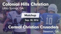 Matchup: Colonial Hills Chris vs. Central Christian Crusaders 2016