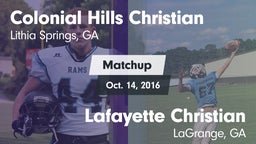 Matchup: Colonial Hills Chris vs. Lafayette Christian  2016