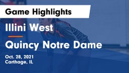 Illini West  vs Quincy Notre Dame Game Highlights - Oct. 28, 2021