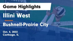 Illini West  vs Bushnell-Prairie City Game Highlights - Oct. 4, 2022