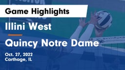 Illini West  vs Quincy Notre Dame Game Highlights - Oct. 27, 2022