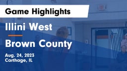 Illini West  vs Brown County Game Highlights - Aug. 24, 2023