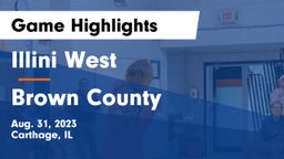 Illini West  vs Brown County Game Highlights - Aug. 31, 2023