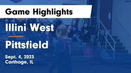 Illini West  vs Pittsfield  Game Highlights - Sept. 4, 2023