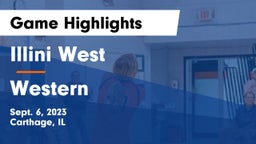 Illini West  vs Western  Game Highlights - Sept. 6, 2023