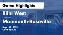 Illini West  vs Monmouth-Roseville  Game Highlights - Sept. 18, 2023
