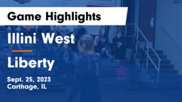 Illini West  vs Liberty  Game Highlights - Sept. 25, 2023