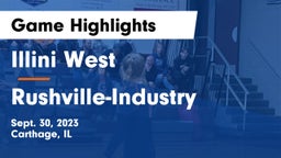 Illini West  vs Rushville-Industry  Game Highlights - Sept. 30, 2023