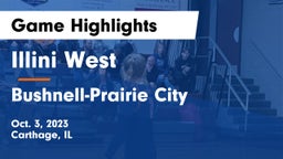 Illini West  vs Bushnell-Prairie City Game Highlights - Oct. 3, 2023