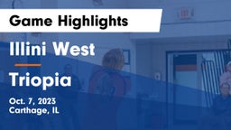 Illini West  vs Triopia  Game Highlights - Oct. 7, 2023