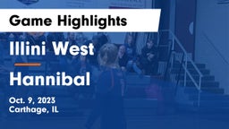 Illini West  vs Hannibal  Game Highlights - Oct. 9, 2023