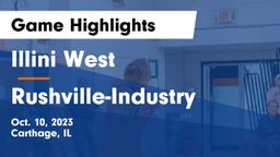 Illini West  vs Rushville-Industry  Game Highlights - Oct. 10, 2023