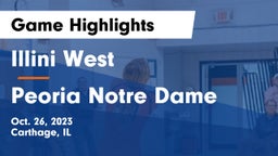 Illini West  vs Peoria Notre Dame  Game Highlights - Oct. 26, 2023