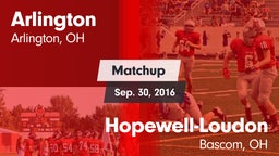 Matchup: Arlington vs. Hopewell-Loudon  2016