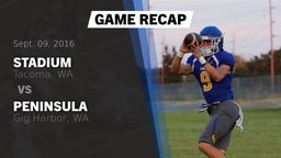 Recap: Stadium  vs. Peninsula  2016