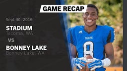 Recap: Stadium  vs. Bonney Lake  2016