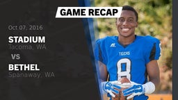 Recap: Stadium  vs. Bethel  2016