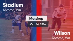 Matchup: Stadium  vs. Wilson  2016