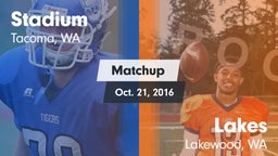 Matchup: Stadium  vs. Lakes  2016