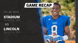 Recap: Stadium  vs. Lincoln  2016